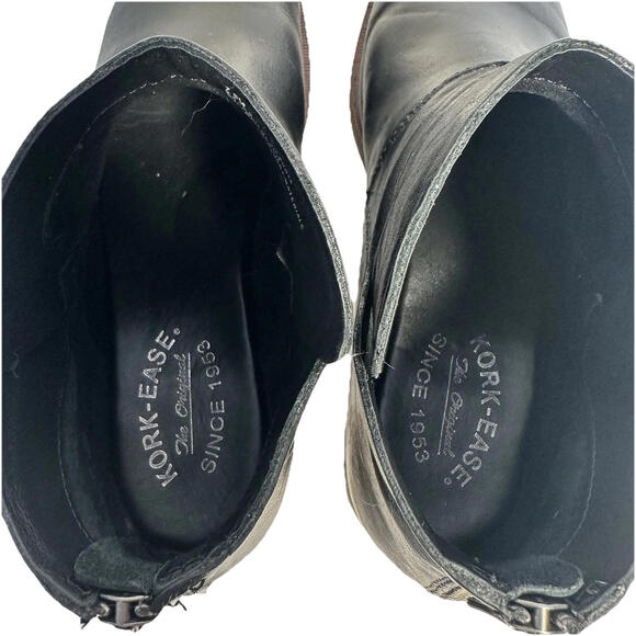 Kork Ease Ryder Black Leather Ankle Boot Bootie 7.5 - Picture 6 of 9